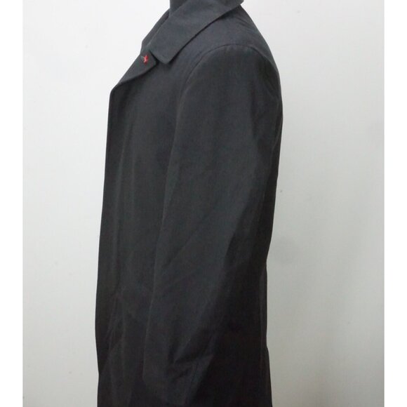 Isaia Gray Light Rain Trench Overcoat 100% Wool Mens Jacket 38 US 48EU BRAND NEW - Picture 3 of 7